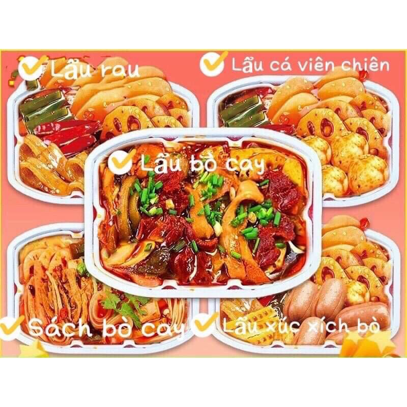 Lẩu Tự Sôi Ăn Liền Tự Chọn-Lẩu Cay Hải Sản (hộp to)