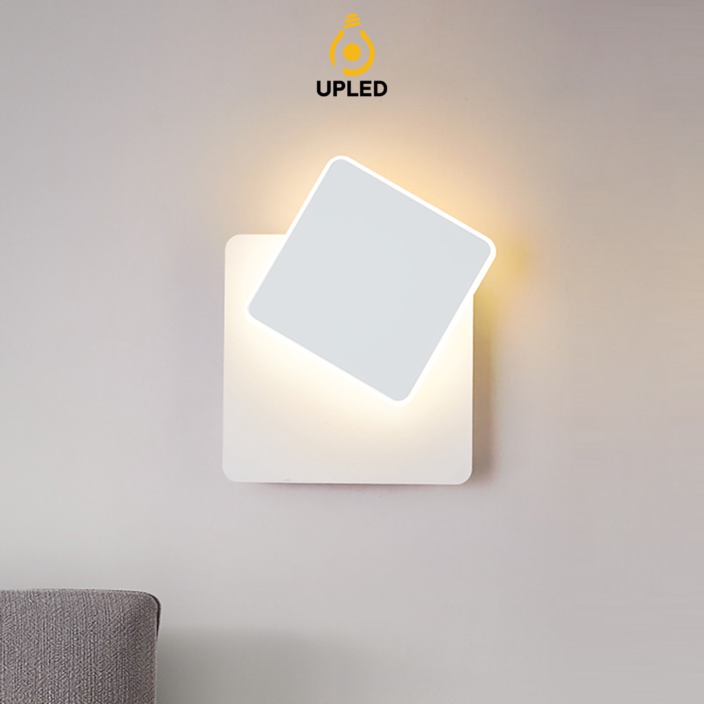 Đèn Gắn Tường Trang Trí Phòng Khách UPLED Hợp Kim Cao Cấp Xoay Tròn