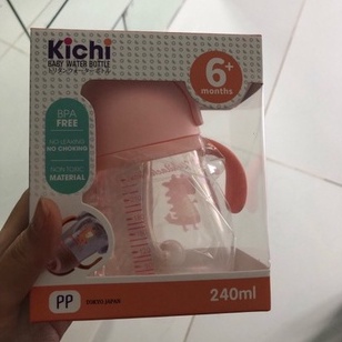 Bình tập uống có ống hút chống sặc Kichilachi 240ml không chứa BPA an toàn cho bé