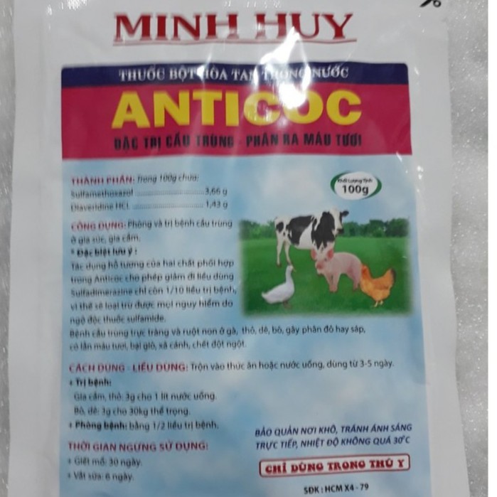 ANTICOC - CẦU TRÙNG, PHÂN RA MÁU TƯƠI