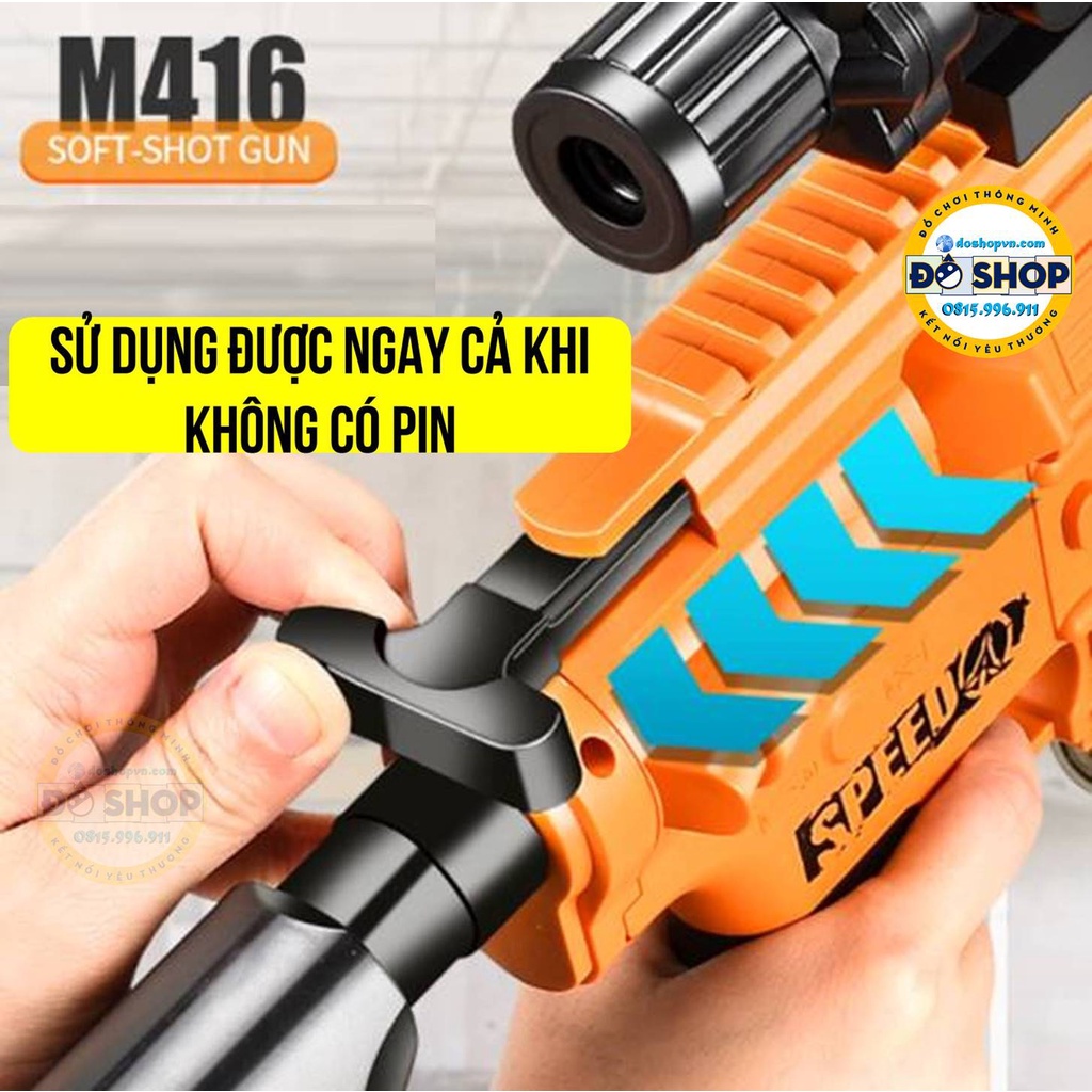 Đồ Chơi SUNG Nerf Nhựa ABS Pin Sạc 7.4V Liên Thanh M416 Kèm 30 Xốp Mềm NE18 -  Đô Shop