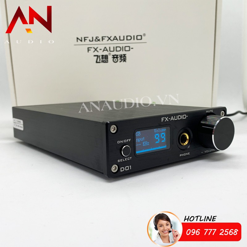 Giải Mã FX-Audio DAC D01 - Bản Nâng Cấp DAC X7- Giải Mã 32 Bit/768Khz/ DSD512