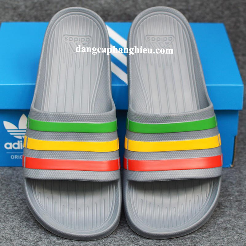 Dép Adidas Duramo chính hãng xám xanh vàng đỏ