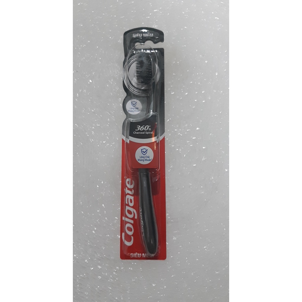 Bàn chải đánh răng Colgate 360 độ than hoạt tính &amp; lông chải xoắn kép