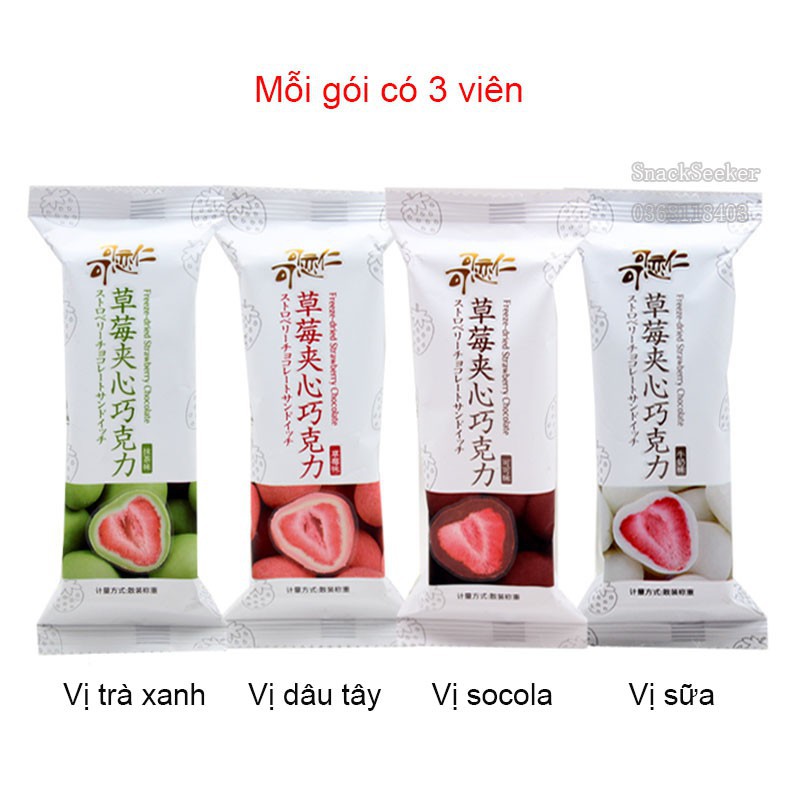 SOCOLA Bọc Dâu Tây Siêu Ngon Đồ Ăn Vặt Nội Địa [CÓ SẴN]