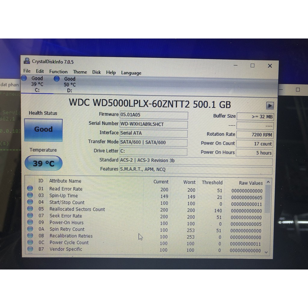 Ổ cứng HDD laptop 500GB 7200rpm tháo máy như mới | BigBuy360 - bigbuy360.vn