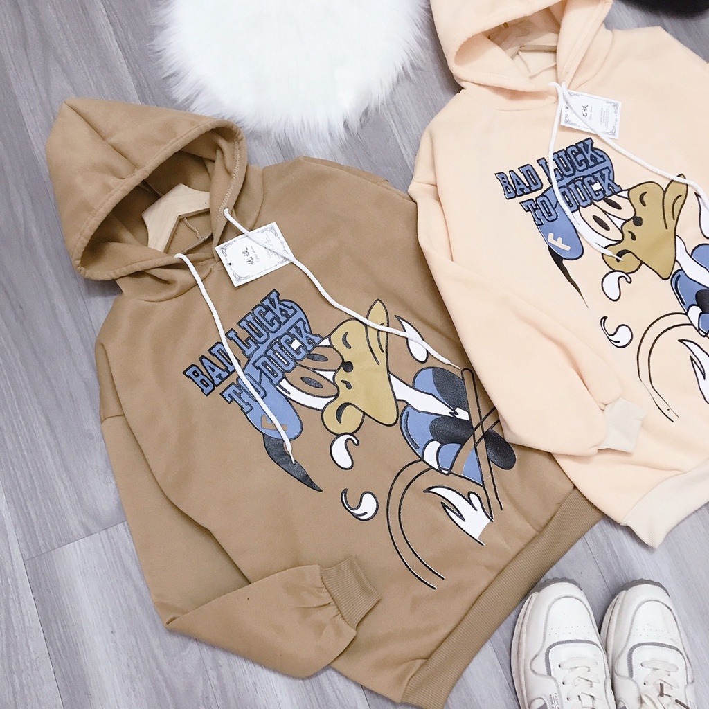 Siêu phẩm ÁO KHOÁC HOODIE NỈ VỊT BAD LUCK . Chất nỉ sịn chuẩn (Trong lót lông nhẹ siêu ấm Hàng mới xuất khẩu | BigBuy360 - bigbuy360.vn