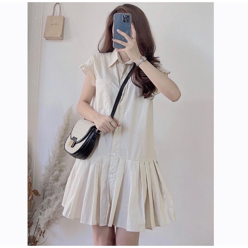 Váy sơmi thiết kế ĐUÔI CÁ phong cách Hàn Quốc (video/sẵn) | BigBuy360 - bigbuy360.vn