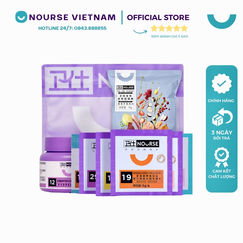 Vitamin Nourse 11 Lysine Canxi Dưỡng lông cho chó mèo NourseVietnam