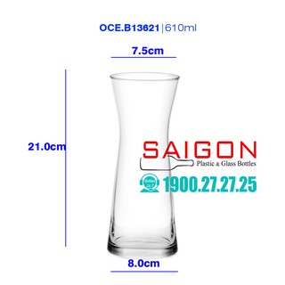 Bình nước thủy tinh TEMPO B13621 - 610ML
