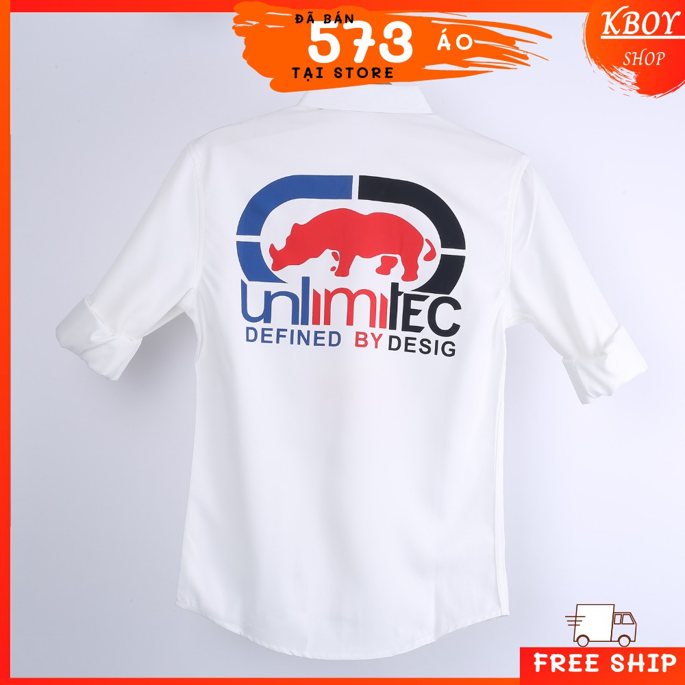 Áo sơ mi tay dài họa tiết tê giác hàng quảng châu cao cấp 2 màu TRẮNG/ĐEN thích hợp mặc dạo phố, du lịch - 2922 | BigBuy360 - bigbuy360.vn