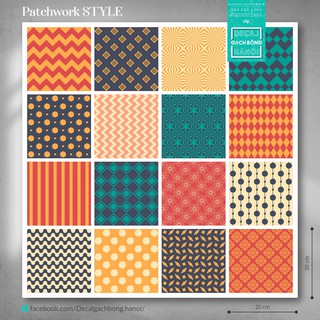 DECAL GẠCH BÔNG SET Patchwork STYLE - HỌA TIẾT ĐẶC BIỆT - Dạng cuộn dài 60x165cm