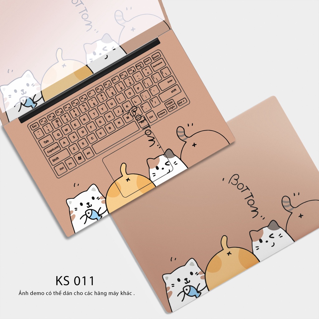 Skin Dán Laptop - Mẫu Bostom Các Màu - Mèo Dễ Thương