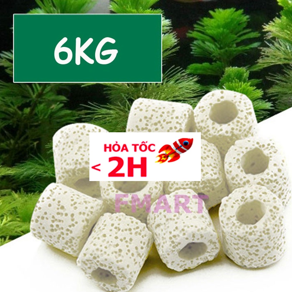 Sứ lọc ( 6KG ) loại đẹp, vật liệu lọc nước hồ cá, bể cá,loại bỏ kim loại nặng, bổ sung khoáng chất & nguyên tố vi lượng