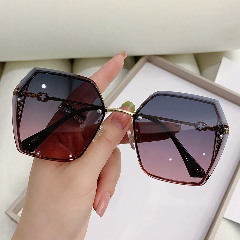 Kính Mát Gọng Kim Loại Chống Tia UV Phong Cách Âu Mỹ Mới