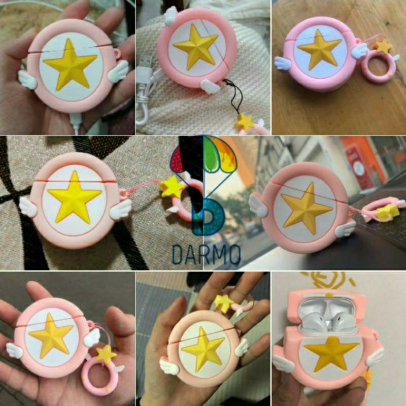 Case bảo vệ Airpods Pro/1/2 quyền trượng thủ lĩnh thẻ bài sakura/ siêu nhân gao