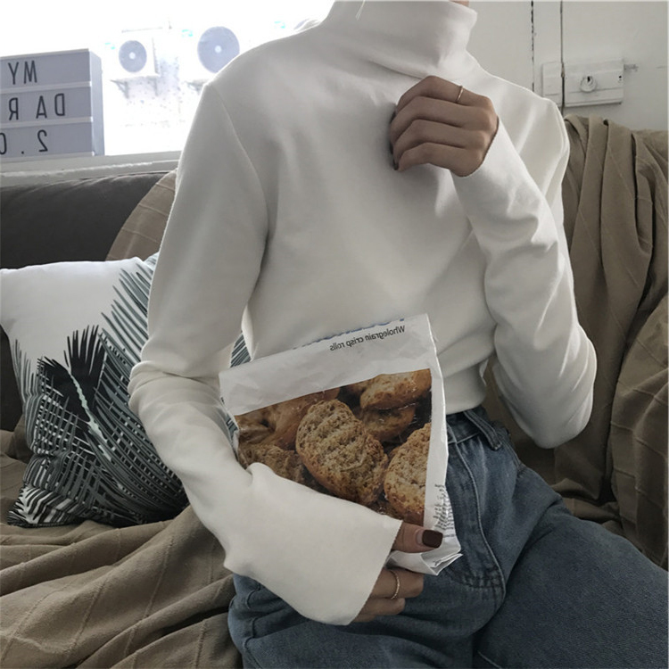 Áo Thun Tay Dài Cổ Cao Thời Trang Mùa Đông 2019 Cho Nữ | BigBuy360 - bigbuy360.vn