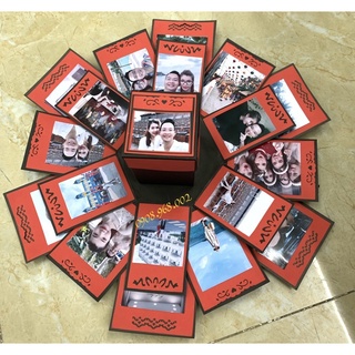 (Free in hình) Hộp quà Lục giác Lovebox  đựng ảnh sinh nhật ,8/3, anniversary