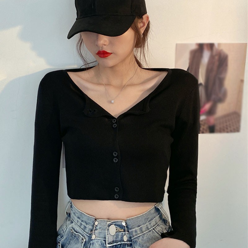 Áo Khoác Cardigan Dệt Kim Tay Dài Cá Tính Hợp Thời Trang Cho Phái Nữ