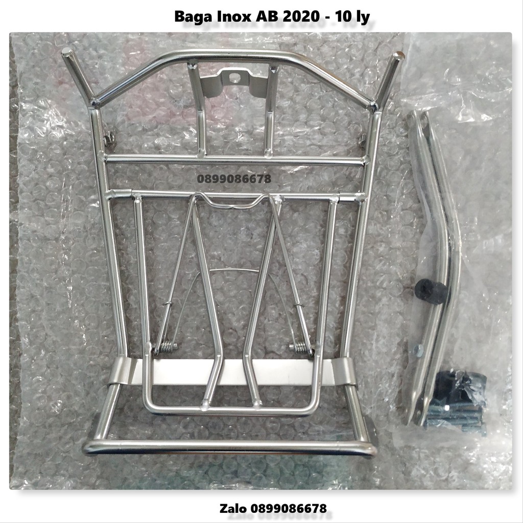 Baga Xe AirBlade / AB 125/150 - Titan, Inox, Sơn Đen Tĩnh điện 2016, 2017, 2018, 2019, 2020, 2021 - 10 ly - Air Blade
