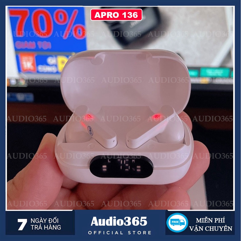 Tai nghe gamming APro136 bản quốc tế cao cấp, cảm biến vân tay, âm bass cực hay, pin 20h - Audio365