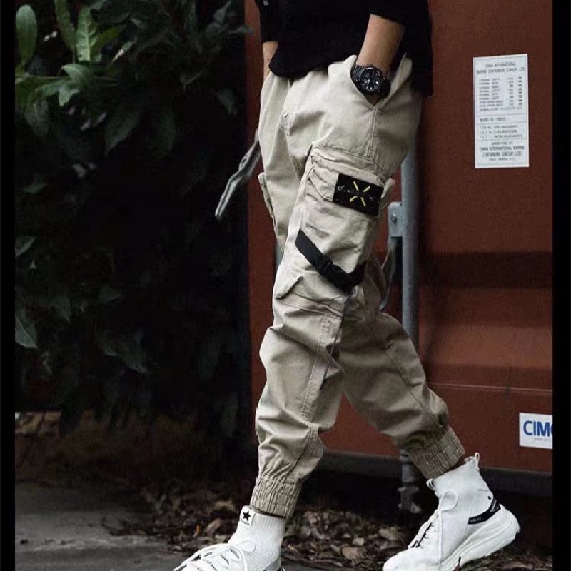 Quần ống rộng phong cách hiphop đường phố Hàn Quốc chất lượng cao size S-5XL cho nam