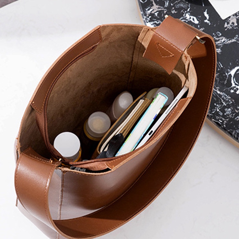 Túi Đeo Vai Màu Sắc Trơn Có Sức Chứa Lớn Dành Cho Nữ