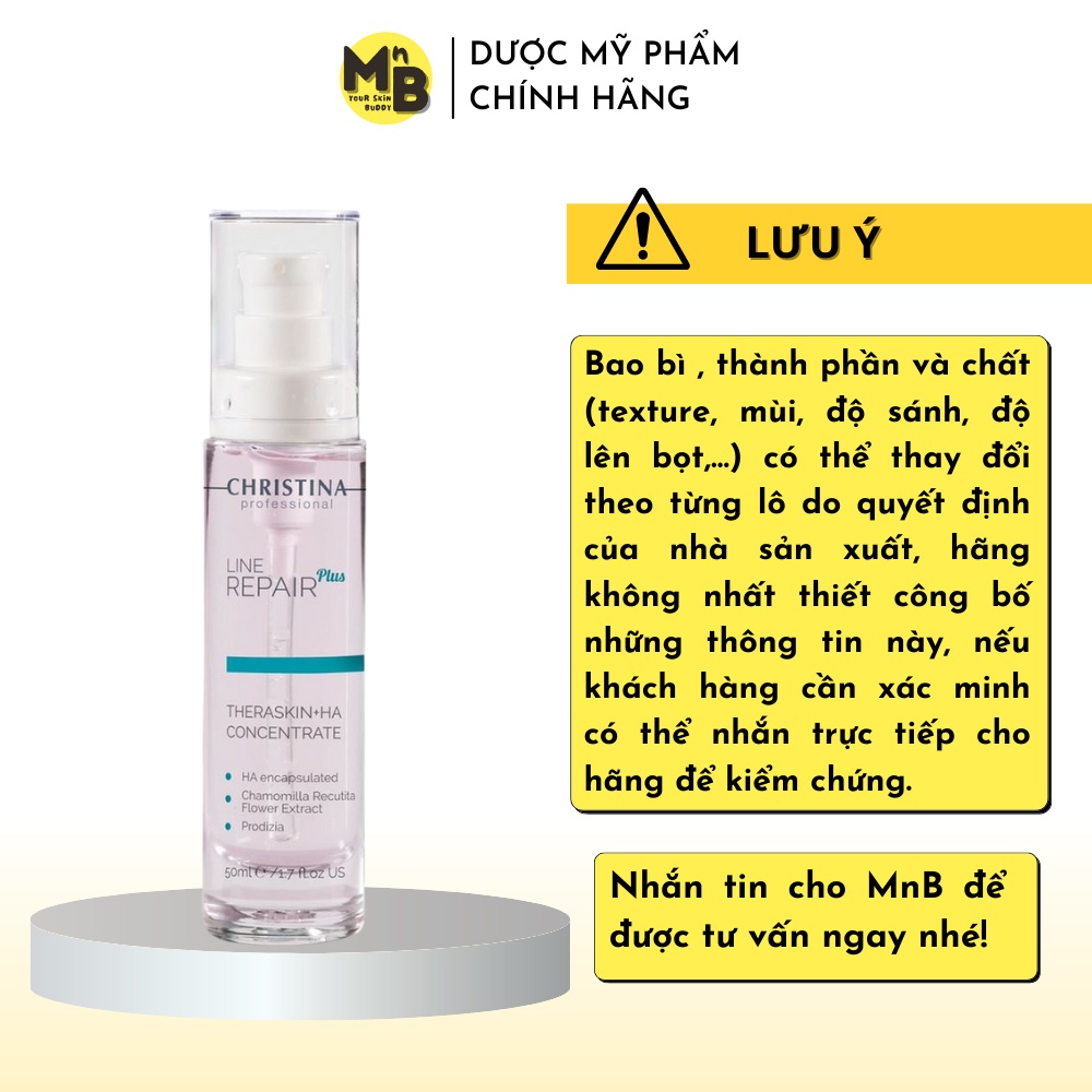 Tinh Chất Dưỡng Ẩm Trẻ Hóa Phục Hồi Da CHRISTINA LINE REPAIR PLUS THERASKIN + HA CONCENTRATE - HYDRA Serum 30ml 50ml