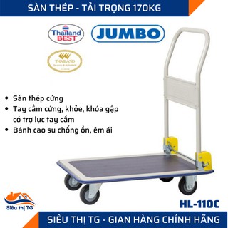 [SALE] Xe đẩy hàng hóa Thái Lan JUMBO HL-110C -Tải 150kg- Xe Kéo Hàng Gấp Gọn - Xe Đẩy Hàng Tay