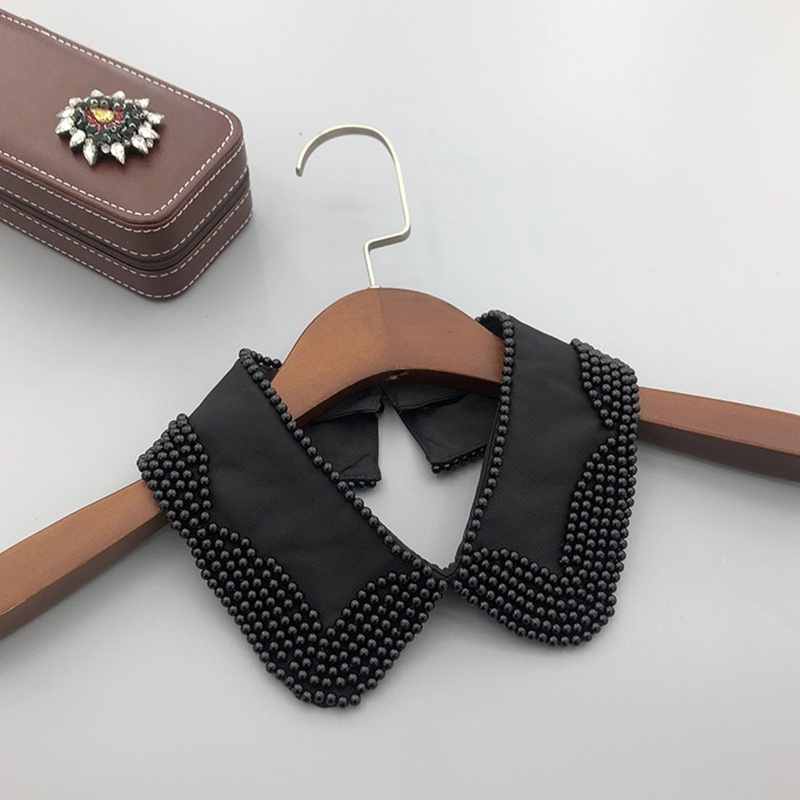 Cổ Áo Giả Màu Trắng Đen Đính Ngọc Trai Có Thể Tháo Rời Thanh Lịch Cho Ngày Valentine