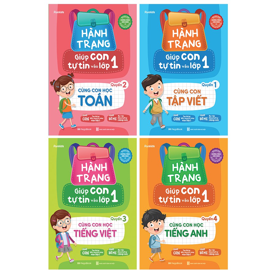 Sách Combo 4 cuốn Hành trang giúp con tự tin vào lớp 1