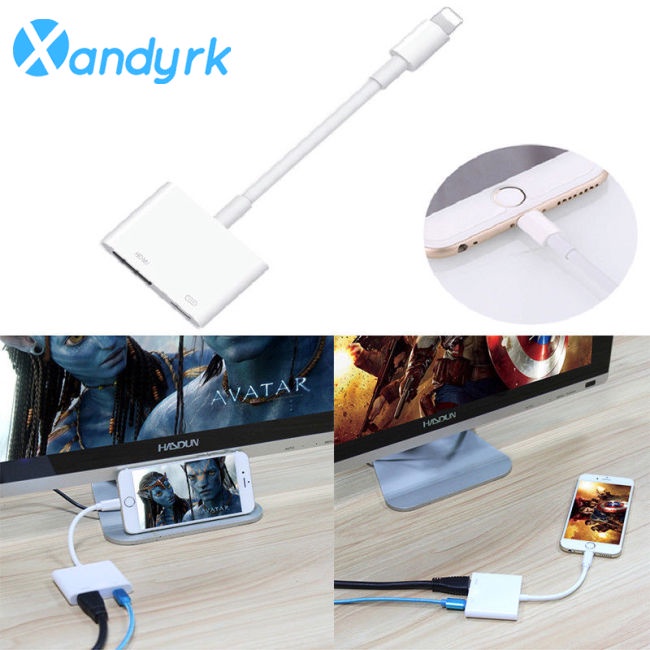 Cáp Chuyển Đổi Cổng Lightning Sang AV TV HDMI Cho iPad Air iPhone 6 6S 7 7Plus