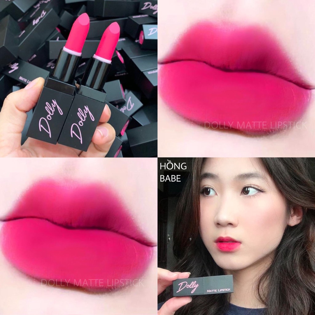 Son Môi DOLLY MATTE LIPSTICK Màu Hồng Babe Mềm Mịn Lâu Trôi 3.5g | BigBuy360 - bigbuy360.vn