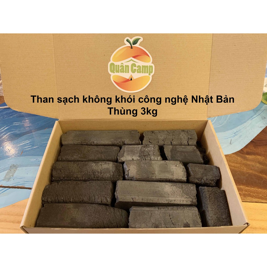 Than nướng BBQ sạch không khói công nghệ Nhật bản - thùng 3kg