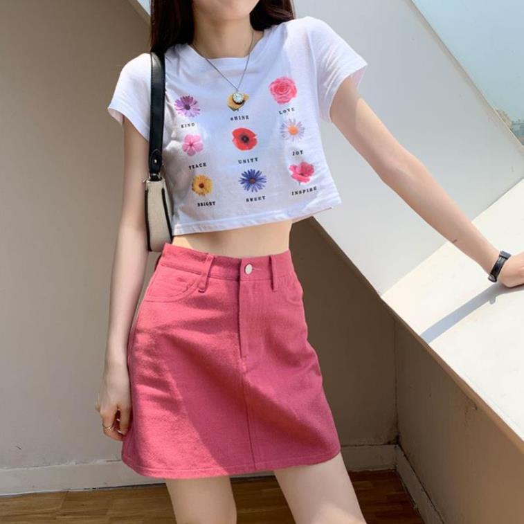 Chân váy jean Lưng Cao Dáng Chữ A Phong Cách Hàn Quốc | BigBuy360 - bigbuy360.vn