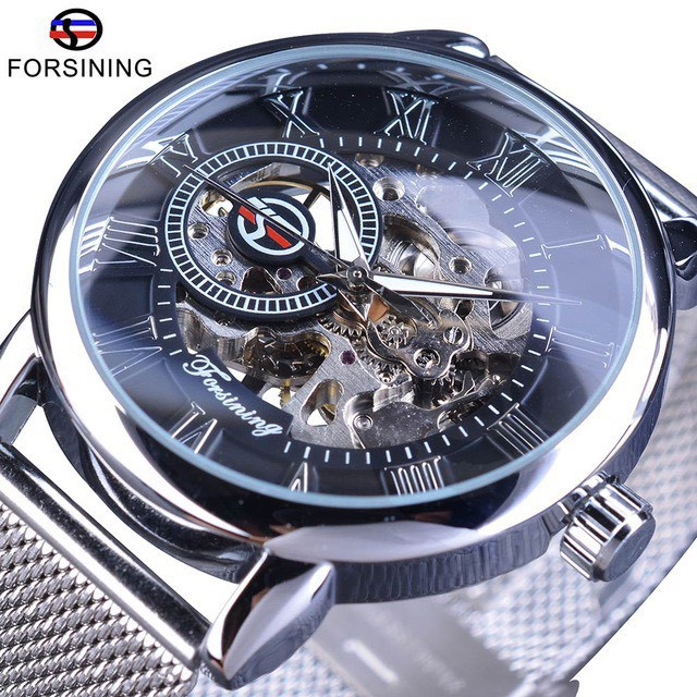 ĐỒNG HỒ CƠ NAM AUTOMATIC FORSINING DÂY LƯỚI CAO CẤP CHÍNH HÃNG