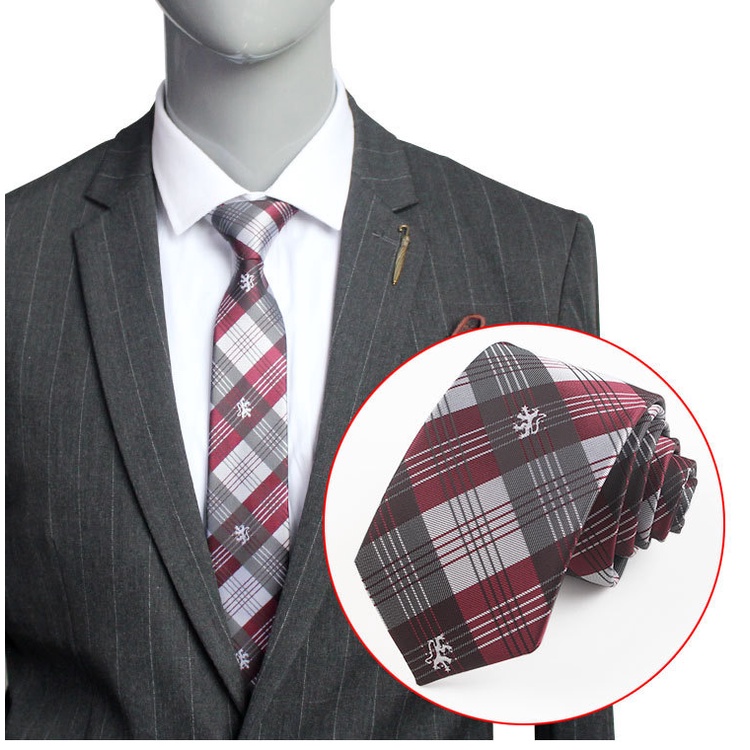 Cà Vạt Lụa Ôm Dáng Họa Tiết Kẻ Sọc 6CM Chất Lượng Cao Cho Chú Rể