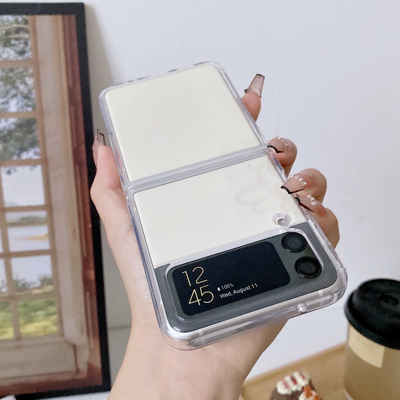 Ốp Điện Thoại TPU Mềm Trong Suốt Siêu Mỏng Cho Samsung Galaxy Z Flip 4 Galaxy Z Flip 3 Flip4 Flip3