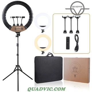 Bộ đèn led livestream zb-f488 55cm+ tripod 2.1m+ remote+ bộ 3 kẹp điện thoại quadvic.com