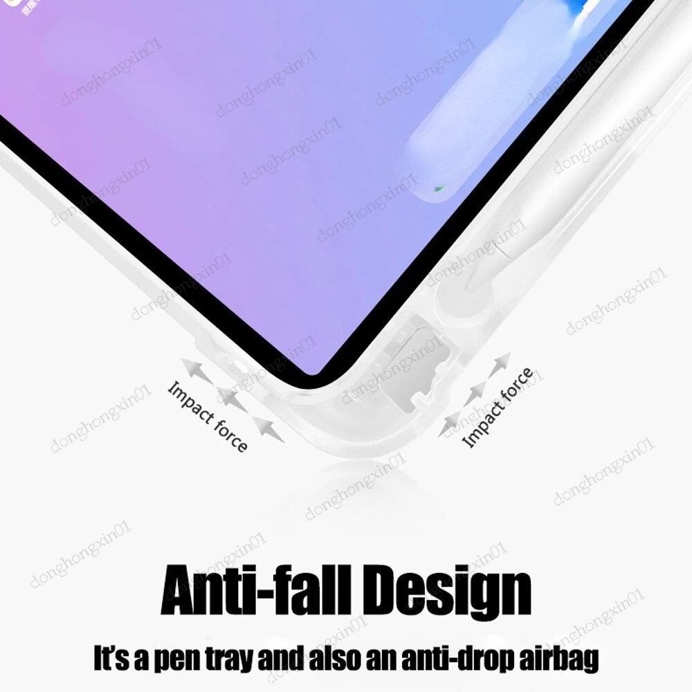 Ốp Máy Tính Bảng TPU Mềm Trong Suốt Có Ngăn Đựng Bút Cho Huawei Matepad 11 10.4 2022 T10S T10 Matepad Pro 10.8