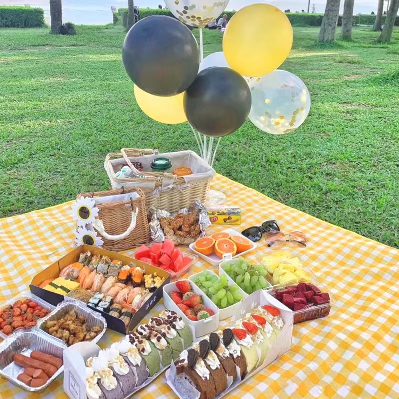OneTwoFit Thảm picnic gấp gọn，chống thấm nước có thể gập lại tiện lợi、thảm dã ngoại picnic
