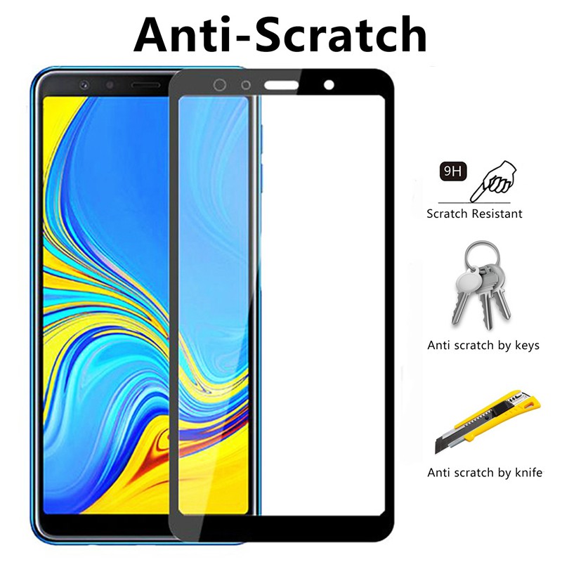 Kính cường lực bảo vệ toàn diện cho Samsung A5 A6 A7 A8 A9 Plus A8S A9S J4 J6 J7 J8 J2 Pro 2018