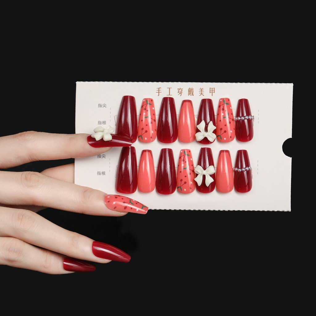 Bộ 30 Móng Tay Giả Che Phủ Toàn Diện Chất Lượng Cao