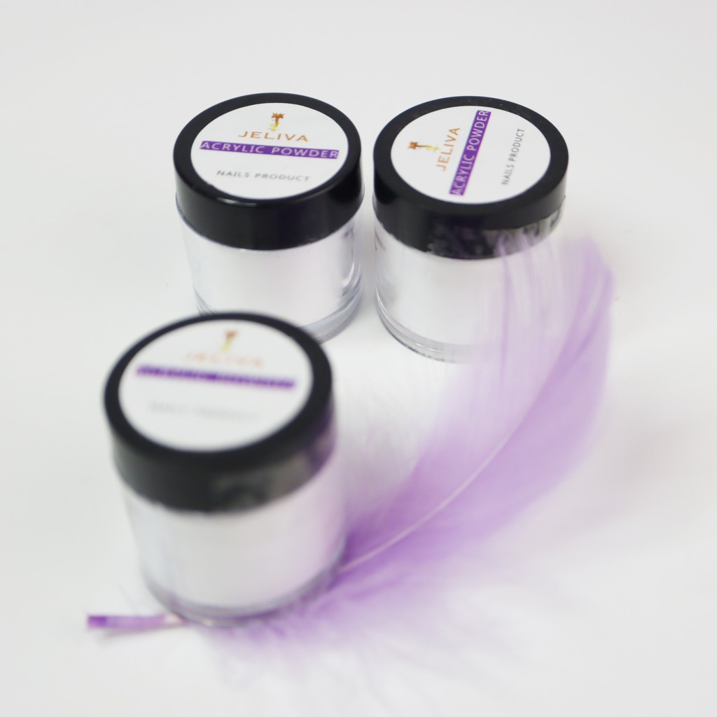 Bột nail đắp móng JELIVA trắng clear ombre nature 30g