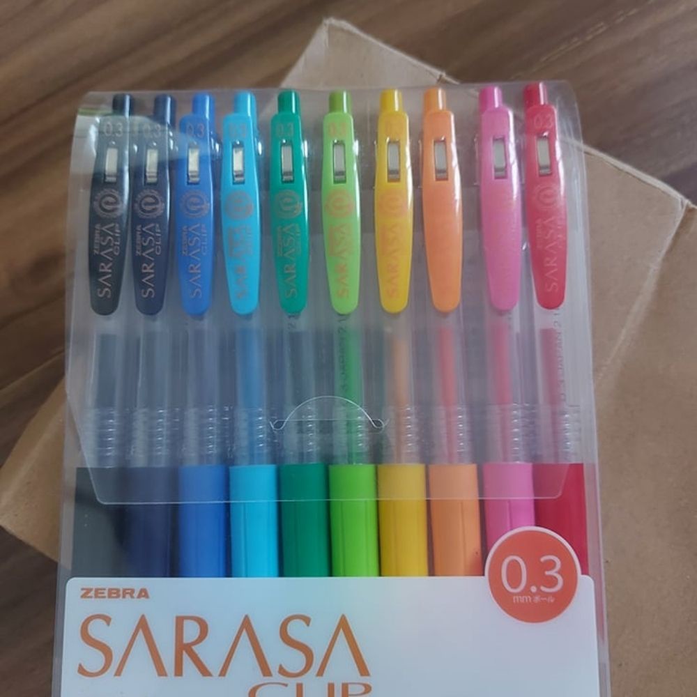 Bút bi gel Zebra Sarasa Clip  Nhật Bản 0.3,Bút viết êm ,màu mực tươi sáng