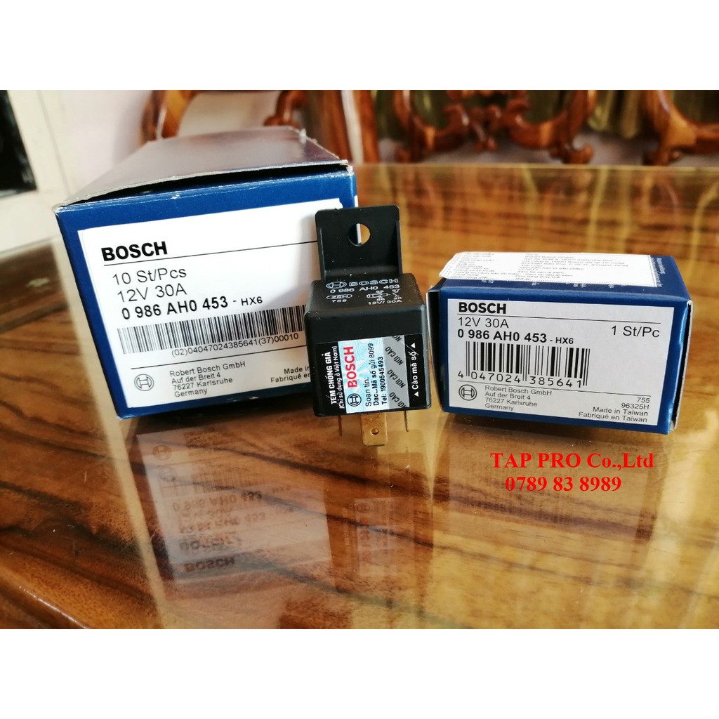 Relay (Rờ le) Bosch chính hãng 12V 4 Chân – 5 Chân