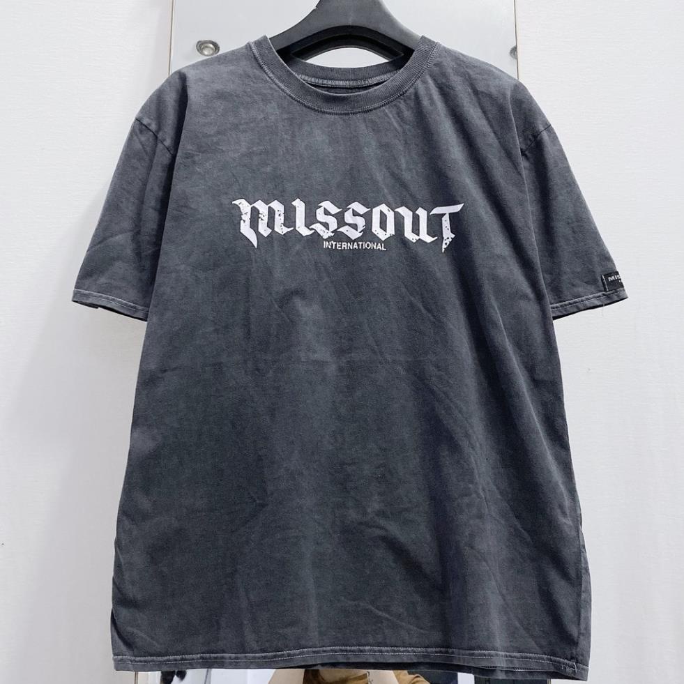 Áo Thun tay lỡ Chính Hãng phông unisex nam nữ chất cotton 100% thoáng mát MISSOUT