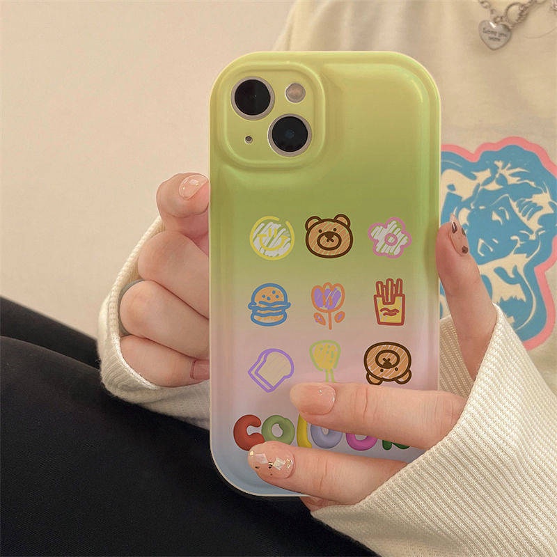 For Iphone13 Mobile Phone Shell for iPhone 11/12Promax New Cartoon Xsmax/XR Illustration 7P/8P yp1g