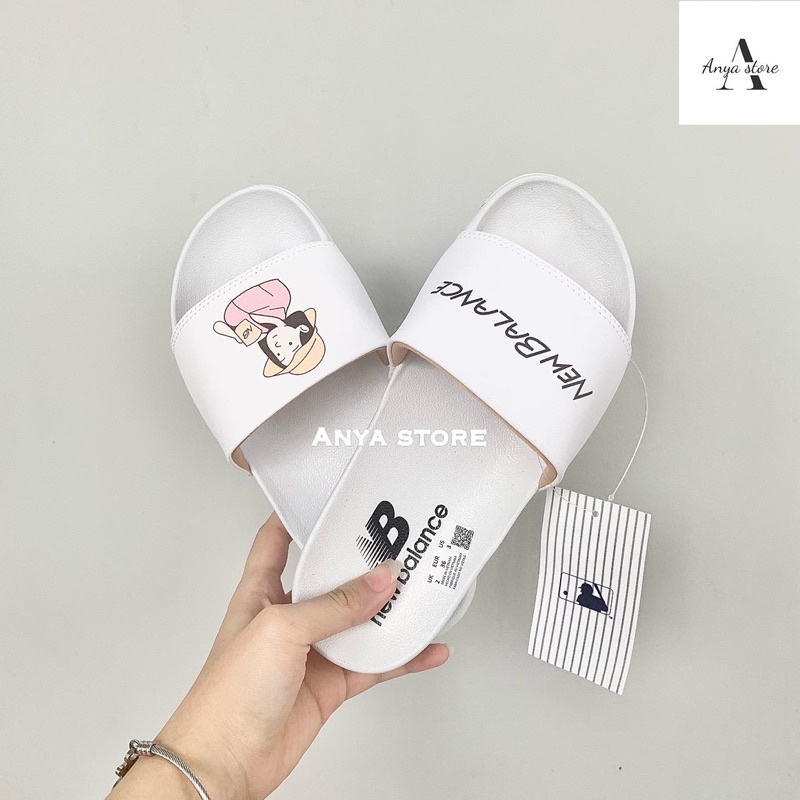 Dép New Balance Màu Xám Nữ Quai Ngang [ Fullbox + Check hàng ]
