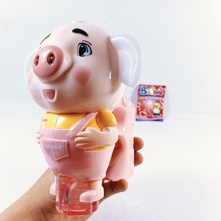 bé heo thổi bóng đáng yêu